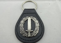मरो 3 डी जिंक मिश्र प्रतीक, प्राचीन चांदी चढ़ाना के साथ निजीकृत चमड़ा Keychains कास्टिंग