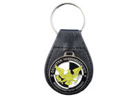 प्रोमोशनल उपहार ईगल चमड़ा चाबी का गुच्छा, निकल चढ़ाना के साथ निजीकृत चमड़ा Keychains