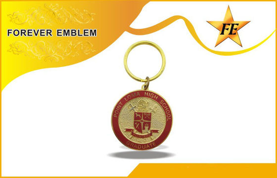 शीतल तामचीनी / क्लौइज़न धातु प्रोमोशनल विभाजन अंगूठी और चेन के साथ Keychains