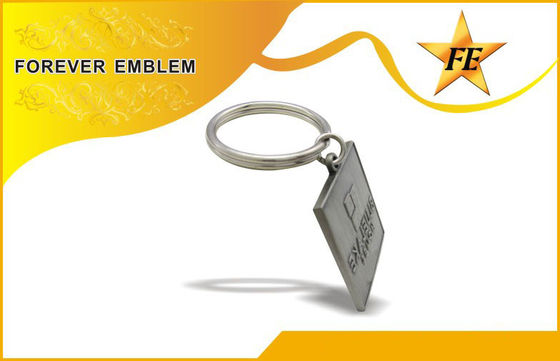 तामचीनी लोहा / जिंक मिश्र स्क्वायर प्रोमोशनल वर्षगांठ उपहार के लिए Keychains