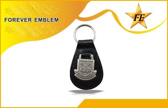निचले स्तर के, पु, परमवीर चक्र चमड़ा प्रोमोशनल Keychains के साथ कस्टम धातु लोगो