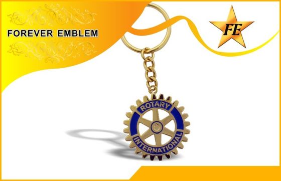 कांस्य नकली कड़ी तामचीनी धातु प्रोमोशनल गोल्ड चढ़ाना के साथ Keychains