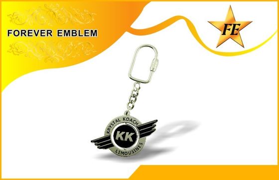 Nickle चढ़ाना के साथ जिंक मिश्र धातु कस्टम प्रोमोशनल Keychains