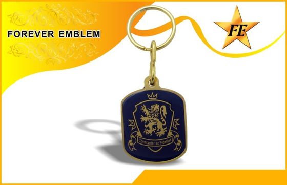 व्यापार उपहार के लिए मुद्रित लोगो धातु प्रोमोशनल Keychains epoxy के साथ
