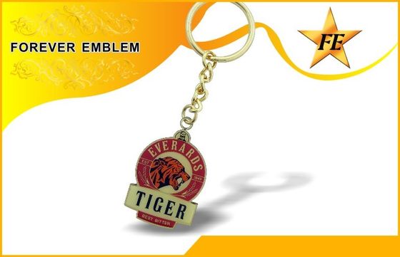 व्यापार उपहार के लिए मुद्रित लोगो धातु प्रोमोशनल Keychains epoxy के साथ