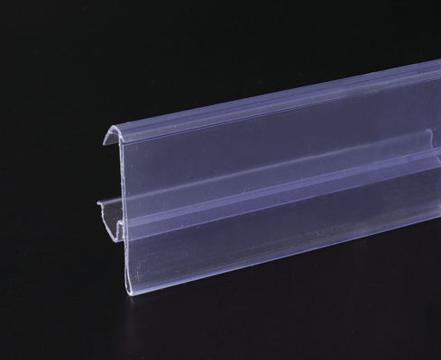 सुपरमार्केट स्टोर पीवीसी शेल्फ डेटा स्ट्रिप्स 32mm / 39mm, Transprent