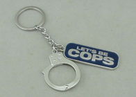 पुलिस प्रचारक चाबी का गुच्छा जिंक मिश्र शीतल तामचीनी रजत 42 मिमी के साथ