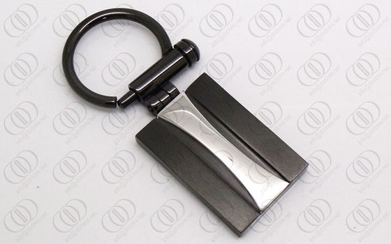 पूर्ण काले मढ़वाया स्टेनलेस स्टील शांत स्टाइलिश Keychains चमकदार चांदी एक्सेंट