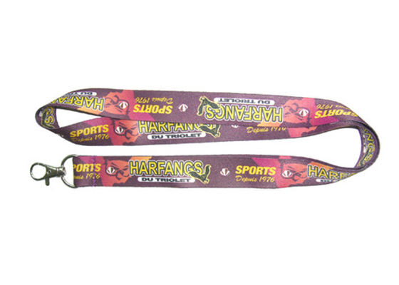 Harfangs हीट धातु हुक के साथ हस्तांतरण मुद्रण प्रोमोशनल Lanyards, अनुकूलित Lanyards